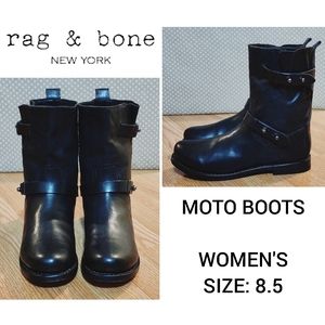 RAG & BONE Moto Boots - Size 8.5 Women's
